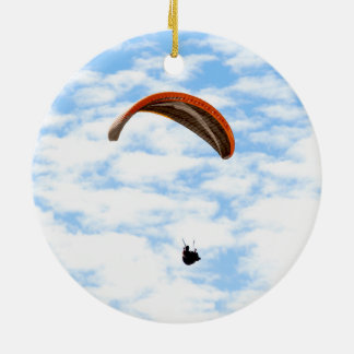Paragliding in the Clouds Ceramic Tree Decoration