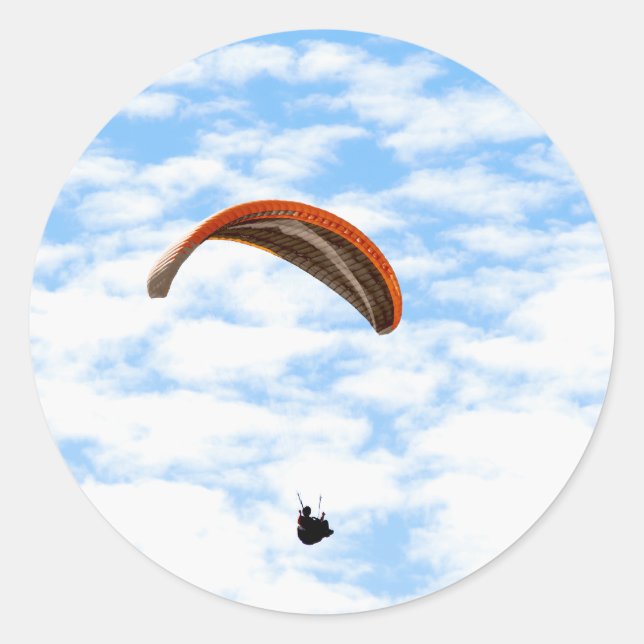 Paragliding in the Clouds - Customisable Stickers (Front)