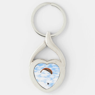 Paragliding in the Clouds Key Ring