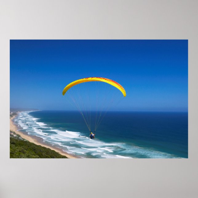 Paragliding Near Wilderness, Garden Route Poster (Front)