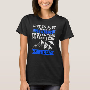 Paragliding Parachute Obstacles Paramotor Skydivin T-Shirt