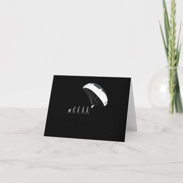 Paragliding Parachutes Soaring Evolution Card (Front)