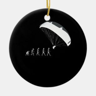 Paragliding Parachutes Soaring Evolution Ceramic Tree Decoration