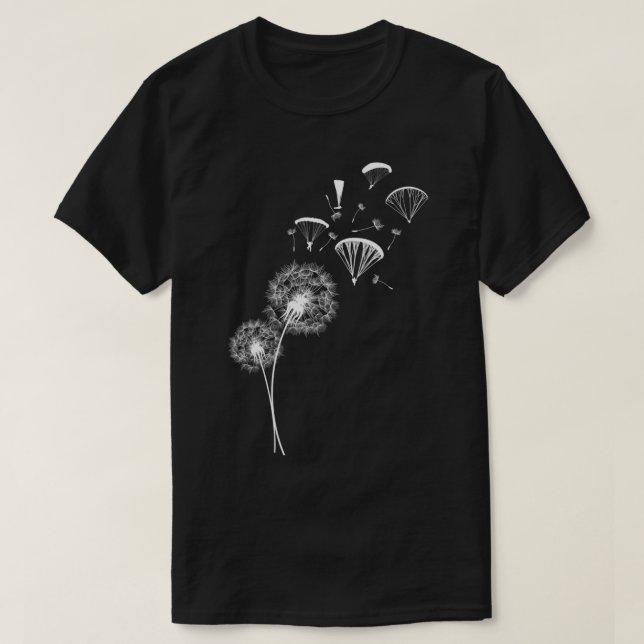 Paragliding paraglider dandelion gift pilot 4 T-Shirt (Design Front)