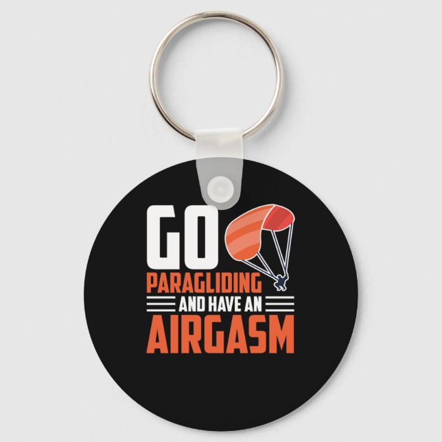 Paragliding Paraglider Key Ring (Front)