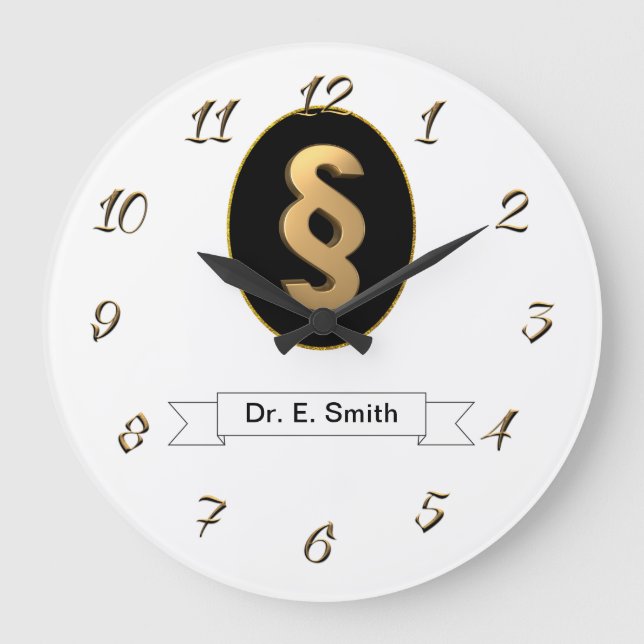 Paragraph attorney at law large clock (Front)