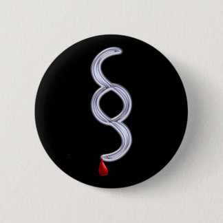 paragraph Gesetz Blut Blutstropfen 6 Cm Round Badge