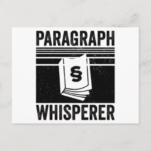 Paragraphs Whisperer Lawyer lawyer gift idea Postcard