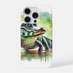 Paraguay Caiman 130924AREF114 - Watercolor iPhone 15 Pro Case