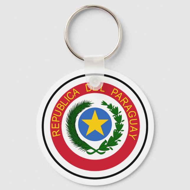 Paraguay Coat of Arms Key Ring (Front)