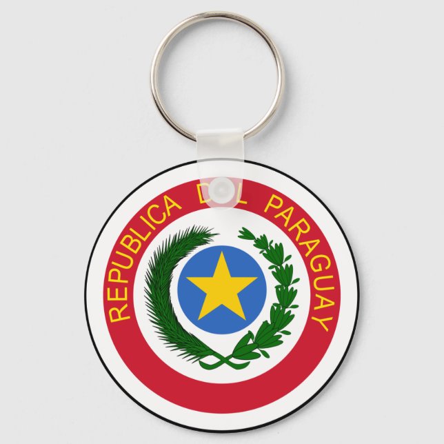 Paraguay Coat Of Arms Key Ring (Front)