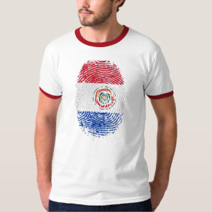 Paraguay fingerprint flag 100% Paraguayan gifts T-Shirt