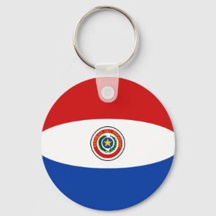Paraguay Fisheye Flag Keychain