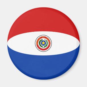 Paraguay Fisheye Flag Magnet