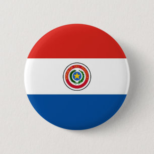 Paraguay flag 6 cm round badge