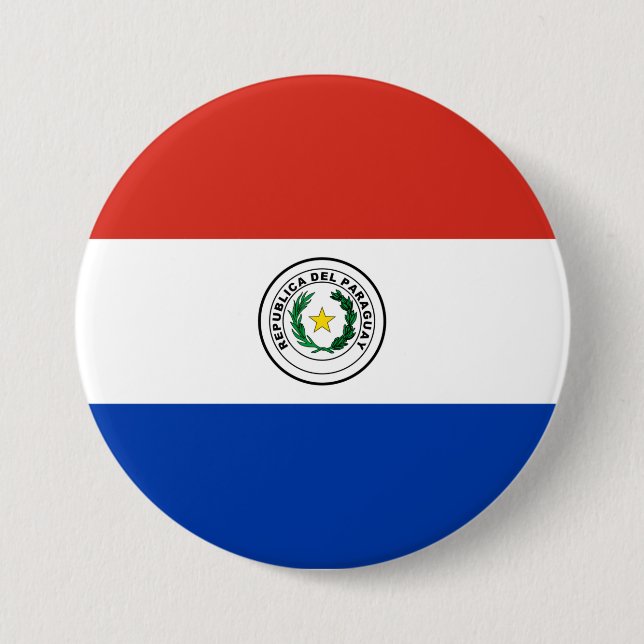 Paraguay Flag 7.5 Cm Round Badge (Front)