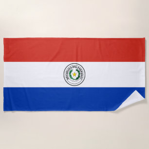Paraguay flag beach towel