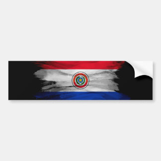 Paraguay flag brush stroke, national flag bumper sticker