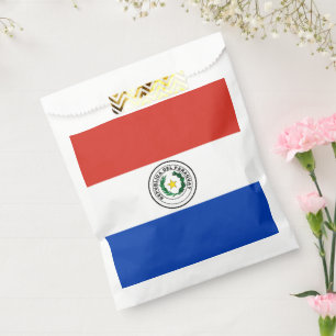 Paraguay flag favour bags