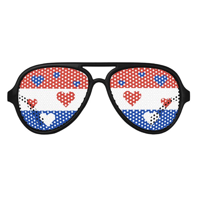 Paraguay Flag Fun Patriotic Aviator Sunglasses (Front)