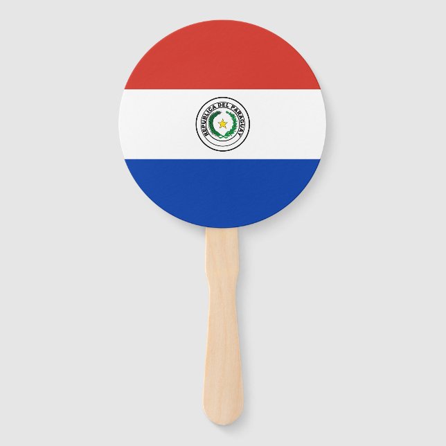 Paraguay Flag Hand Fan (Front)