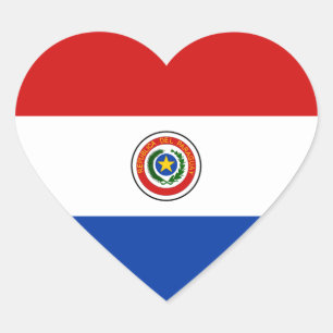 Paraguay Flag Heart Sticker