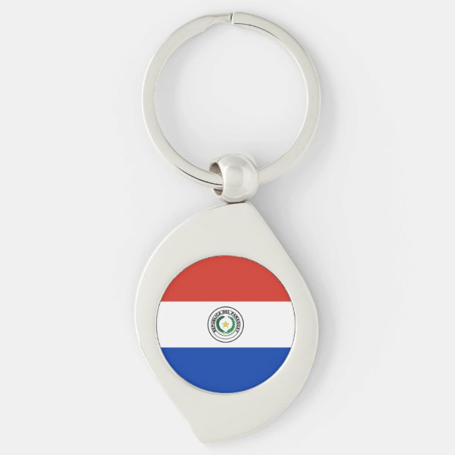 Paraguay Flag Key Ring (Front)