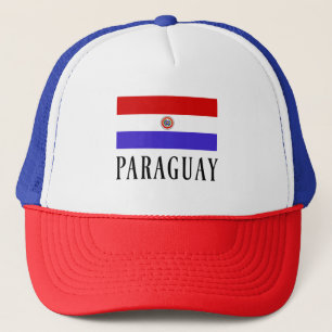 Paraguay flag labelled trucker hat