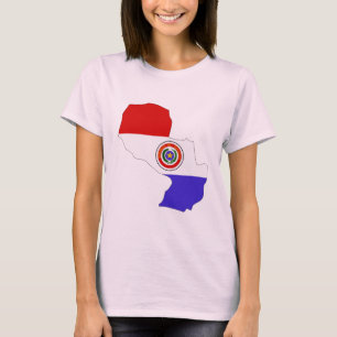 Paraguay flag map T-Shirt