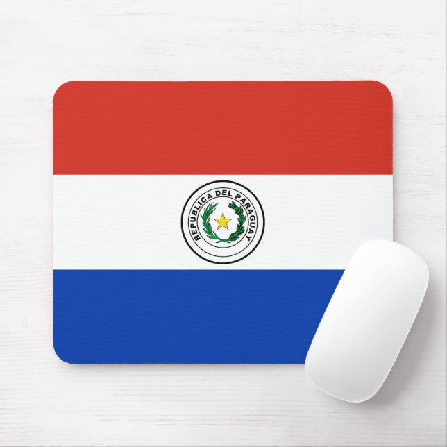 Paraguay flag mouse mat (With Mouse)