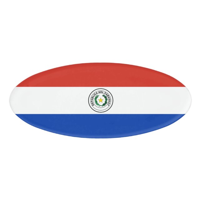 Paraguay flag name tag (Front)