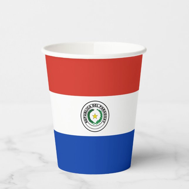 Paraguay Flag Paper Cups (Left)
