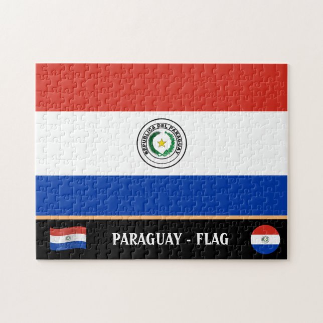 Paraguay Flag & Paraguay country / Paraguay Jigsaw Puzzle (Horizontal)