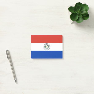 Paraguay flag post-it notes