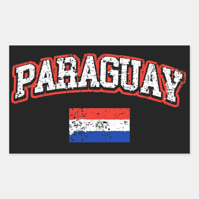 Paraguay  Flag Rectangular Sticker (Front)
