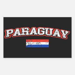Paraguay  Flag Rectangular Sticker