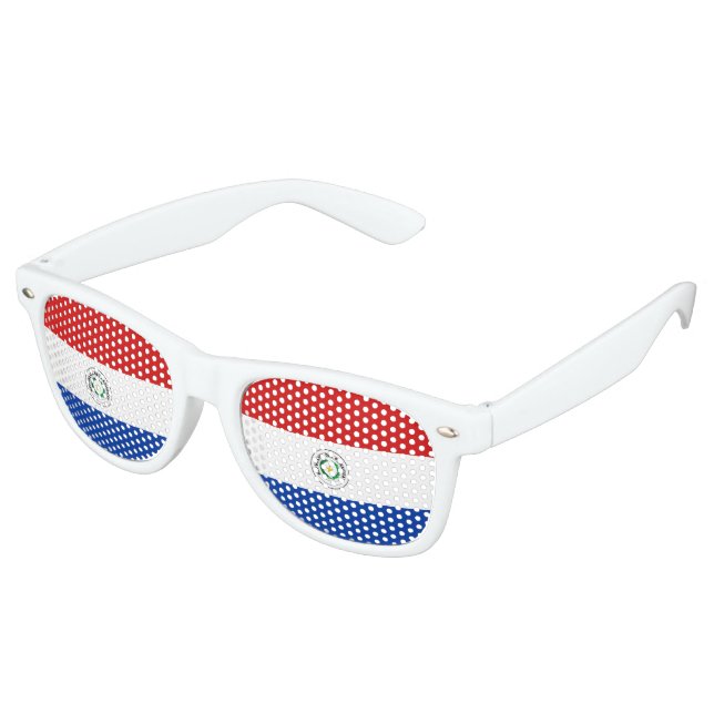 Paraguay Flag Retro Sunglasses (Angled)