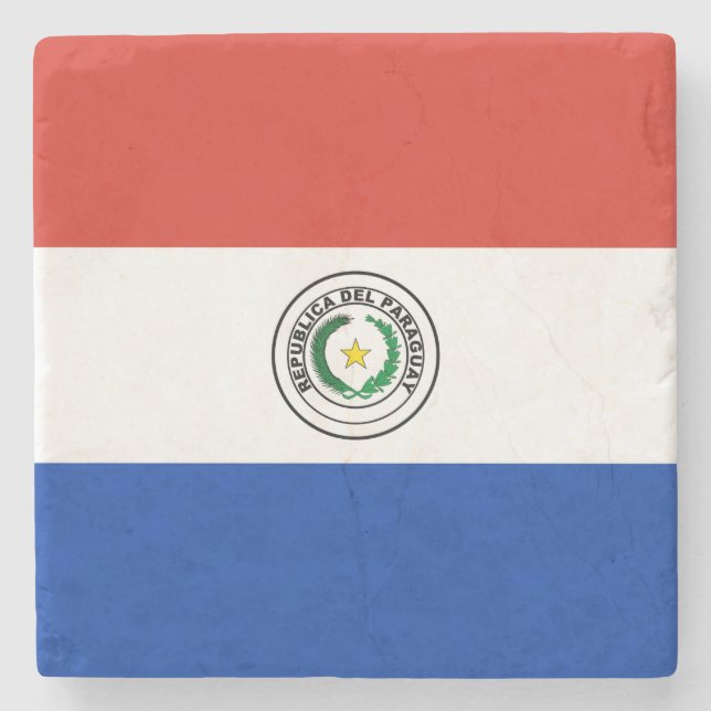 Paraguay Flag Stone Coaster (Front)