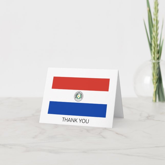 Paraguay Flag Thank You Card (Front)