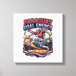 Paraguay Goal Energy Skeleton Striker Nations Bold Canvas Print