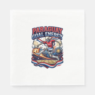 Paraguay Goal Energy Skeleton Striker Nations Bold Napkin
