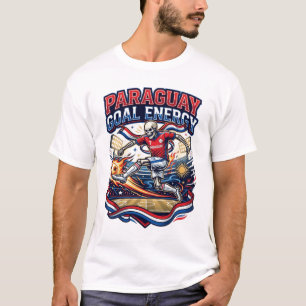 Paraguay Goal Energy Skeleton Striker Nations Bold T-Shirt