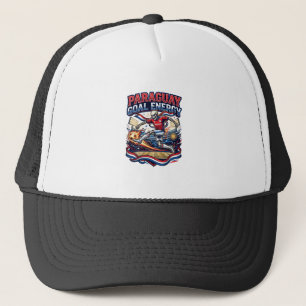 Paraguay Goal Energy Skeleton Striker Nations Bold Trucker Hat