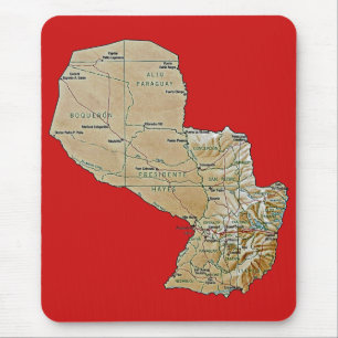 Paraguay Map Mousepad