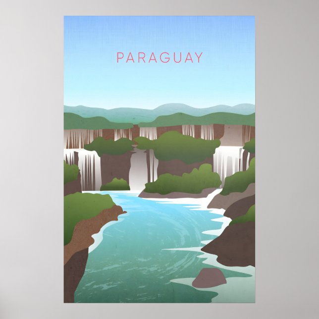 Paraguay Minimal Travel Poster (Front)