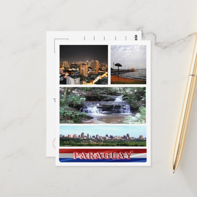 Paraguay - Mosaic - Postcard (Front/Back In Situ)