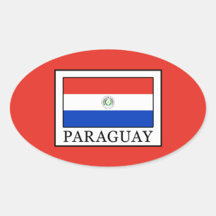Paraguay Oval Sticker