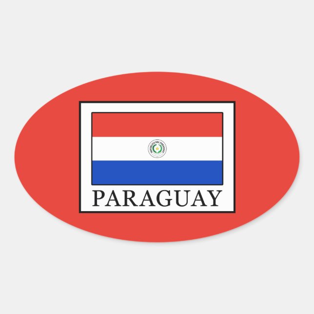 Paraguay Oval Sticker (Front)