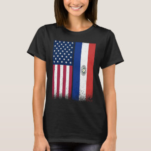 Paraguay Paraguayan American Flags Proud USA Para T-Shirt