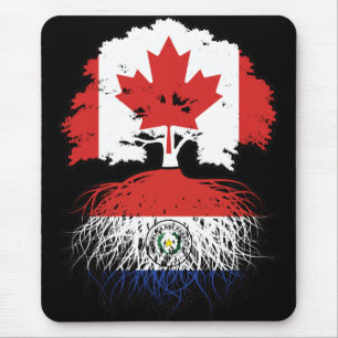 Paraguay Paraguayan Canadian Canada Tree Roots Mouse Mat